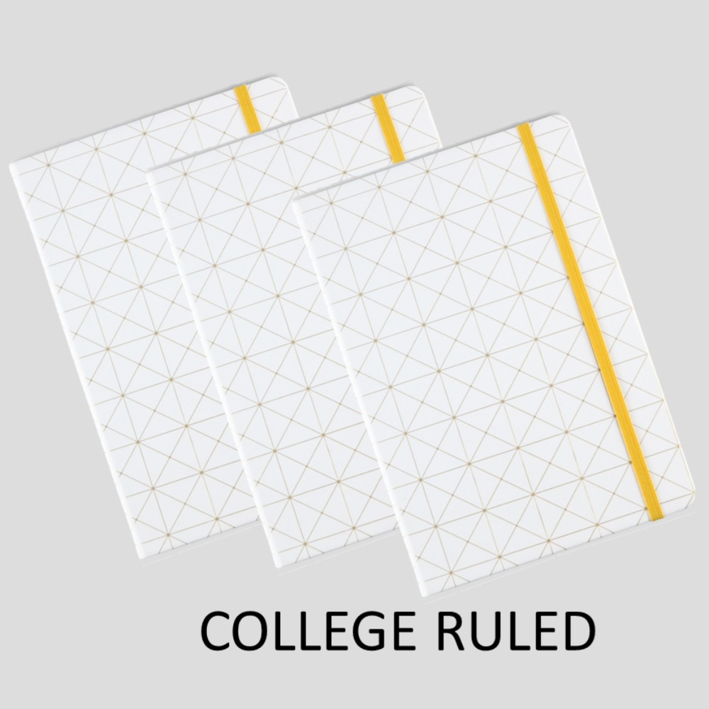 A5 GEOMETRY GOLDEN BLOCKING 3 NOTEBOOKS (RULED)